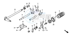 CR80R drawing GEARSHIFT DRUM