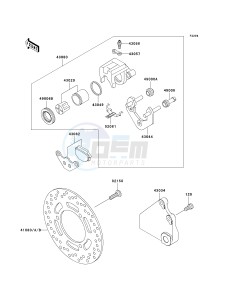 EX 500 D [NINJA 500R] (D6F-D9F) D6F drawing REAR BRAKE