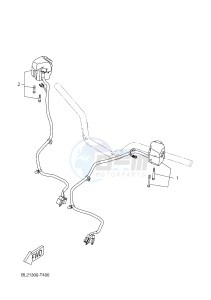 YP125RA EVOLIS 125 ABS (BL22 BL22) drawing HANDLE SWITCH & LEVER