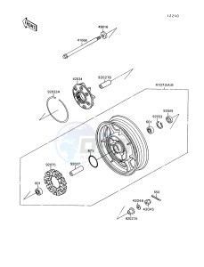 VN 1500 A [VULCAN 88] (A6-A9) [VULCAN 88] drawing REAR WHEEL_CHAIN