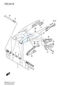 RMX450 drawing REAR SWINGINGARM