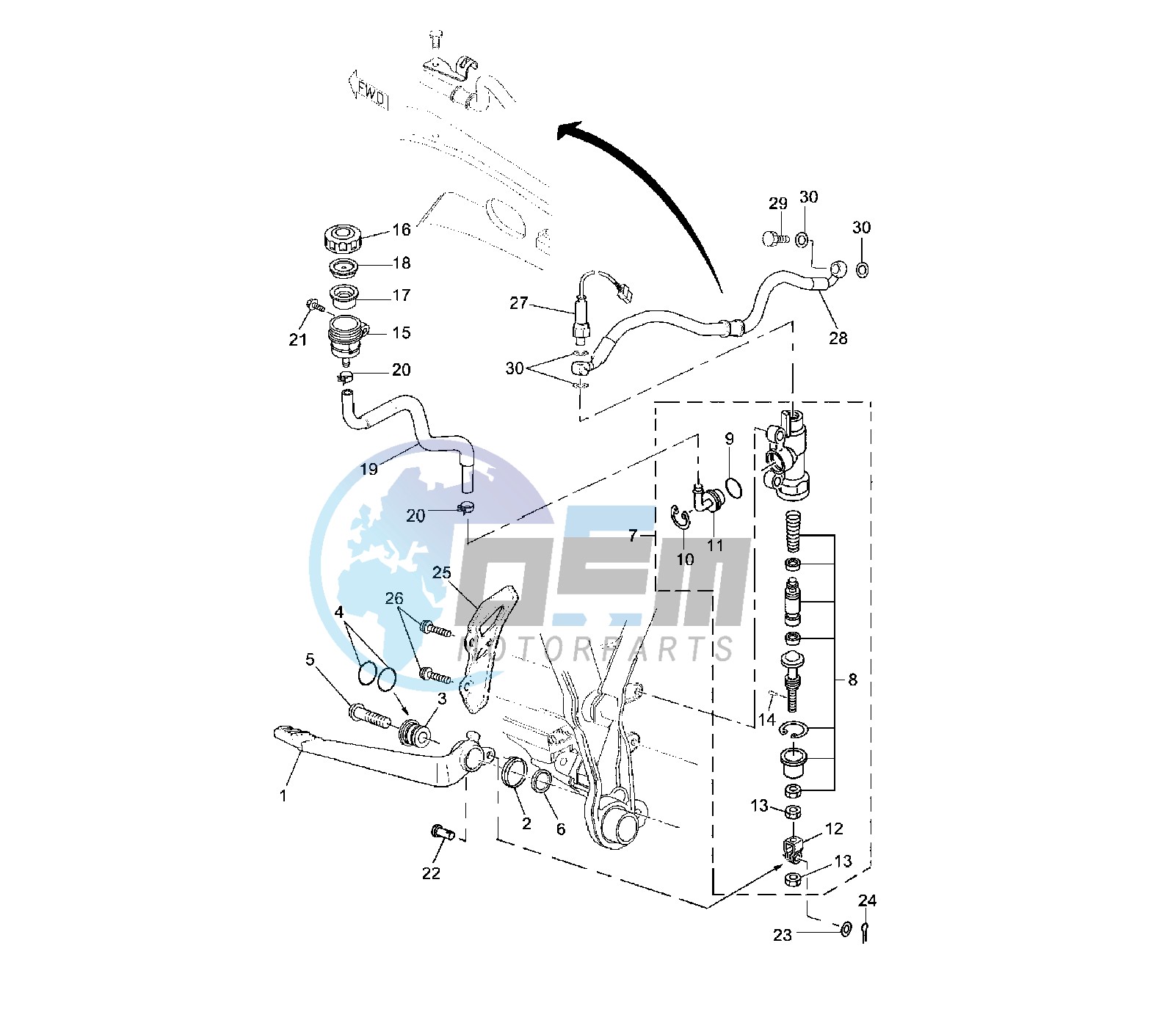 REAR MASTER CYLINDER