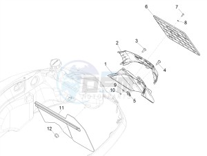 GTS 300 IE ABS E4 (APAC) drawing Rear cover - Splash guard