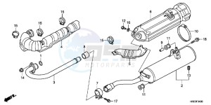 TRX500FEC drawing EXHAUST MUFFLER