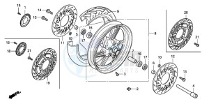 CBF600S drawing FRONT WHEEL