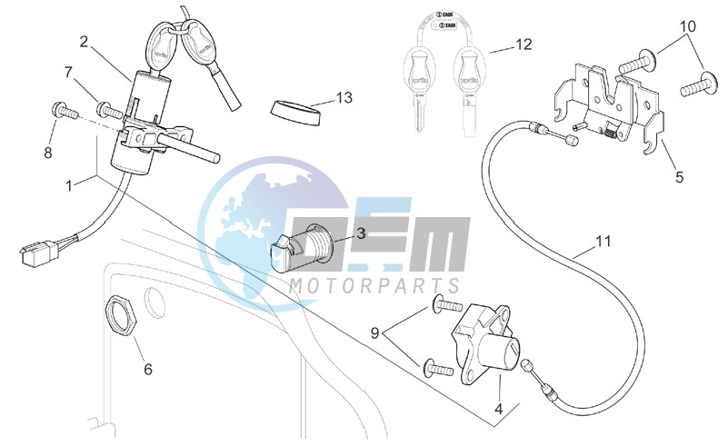 Lock hardware kit