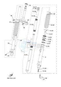 XT660Z (ABS) TENERE ABS (2BE2 2BE2 2BE2) drawing FRONT FORK