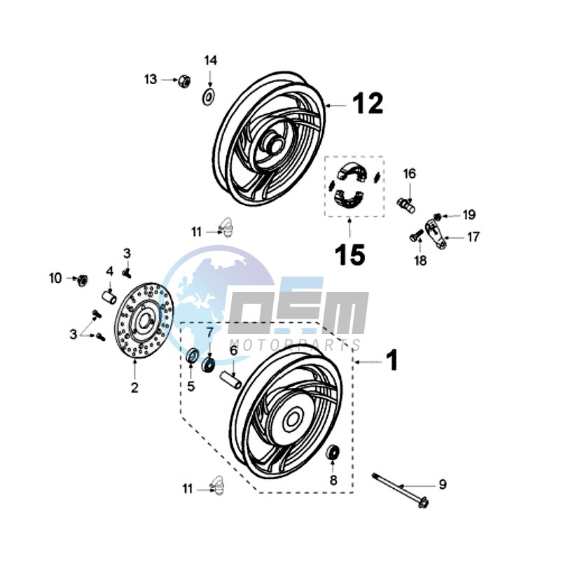 WHEELS / BRAKE DISC D155