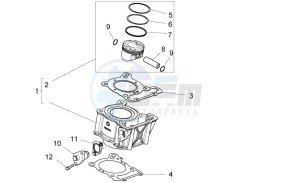 RS 125 REPLICA 4T E4 ABS (EMEA) drawing Cylinder - Piston