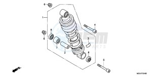 CBR600FB drawing REAR CUSHION