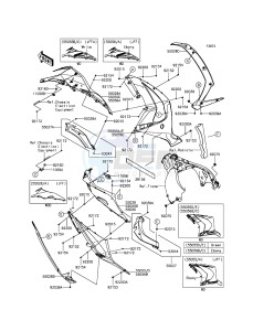 NINJA ZX-10R ZX1000JFF FR XX (EU ME A(FRICA) drawing Cowling Lowers