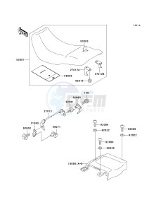 EX 500 D [NINJA 500R] (D6-D9) [NINJA 500R] drawing SEAT