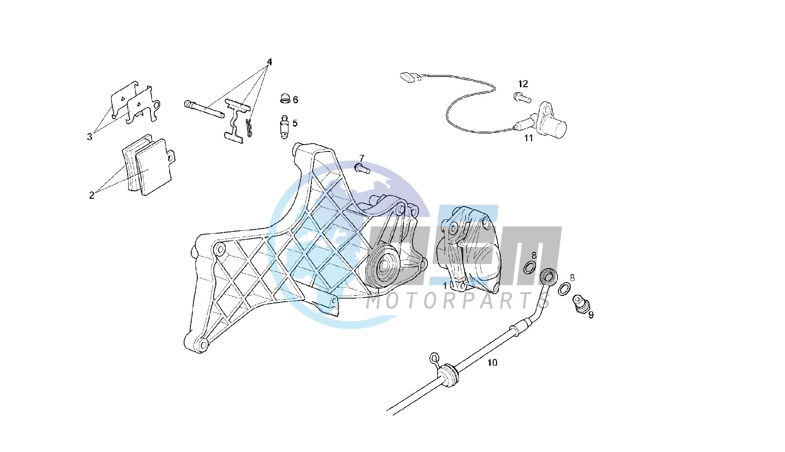 REAR BRAKE CALIPER