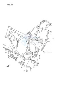 RMX250 (E3) drawing FRAME (MODEL K L M N)