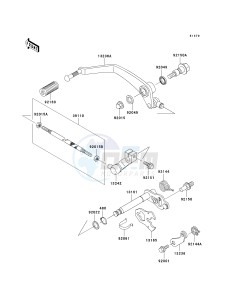 VN 800B [VULCAN 800 CLASSIC] (B6-B9) [VULCAN 800 CLASSIC] drawing GEAR CHANGE MECHANISM