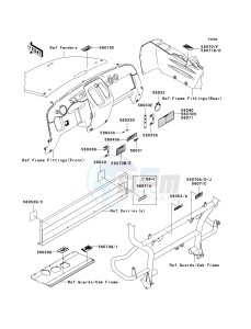 KAF 400 A [MULE 610 4X4] (A6F-AF) A8F drawing LABELS