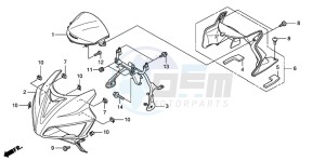 CBR125R drawing UPPER COWL (CBR125RW7)