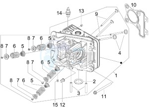 LX 50 4T-4V USA drawing Head unit - Valve