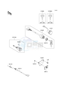 KAF400 C [MULE 610 4X4 HARDWOODS GREEN HD] (C1) C1 drawing IGNITION SWITCH