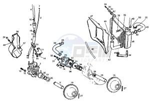 GPR R - 50 cc drawing OIL AND WATER PUMP