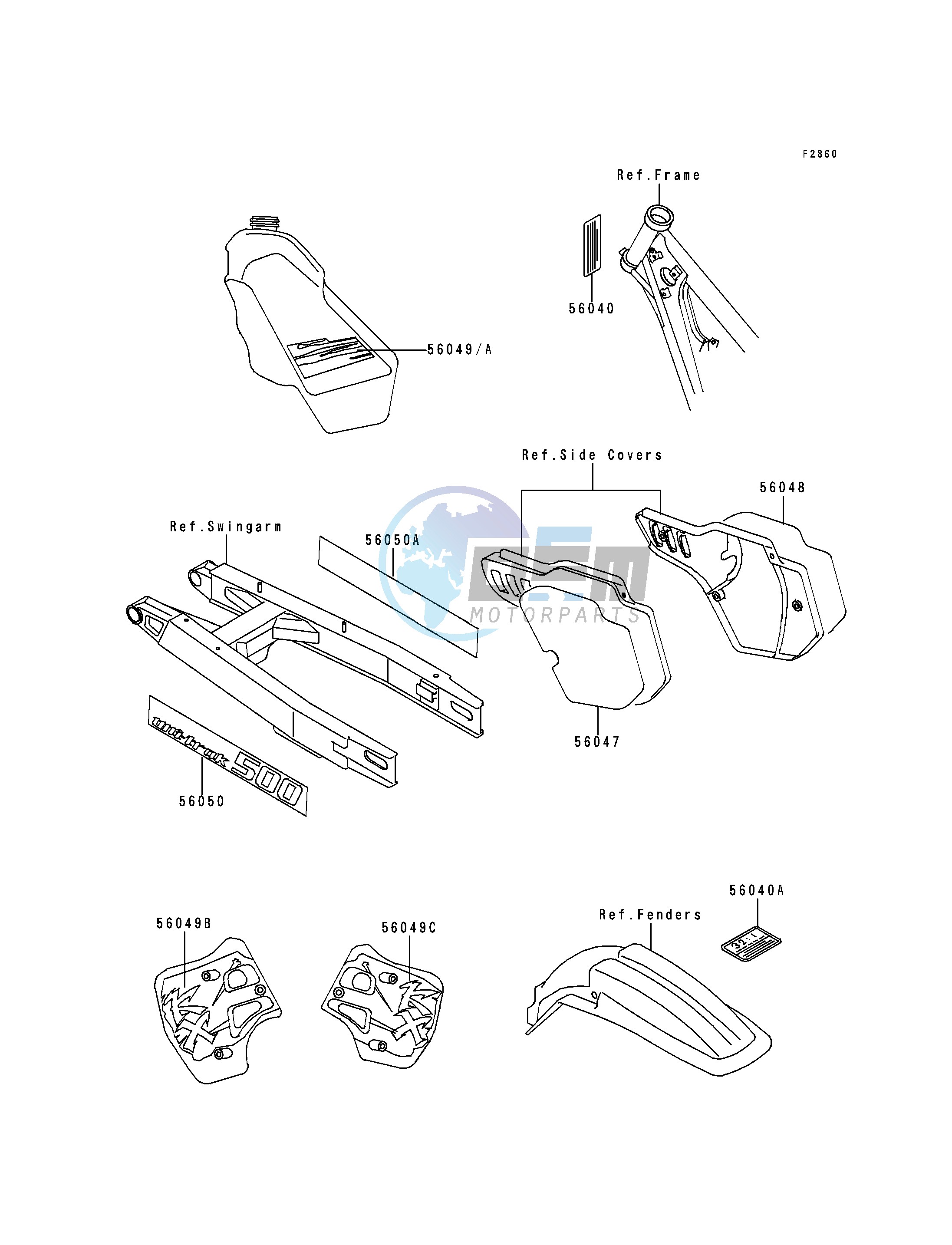 LABELS-- KX500-E4- -