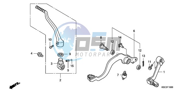 PEDAL/KICK STARTER ARM