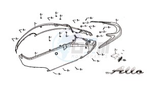 ALLO 50 (25 KM/H) (AJ05WA-NL) (L8-M0) drawing BODY COVER / ALLO 50 (25 KM/H) (AJ05WA-NL) (L8-M0)