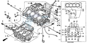 CBR600RA9 Korea - (KO / ABS) drawing CRANKCASE