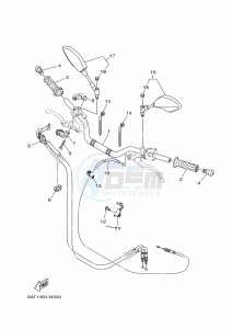 MT-07 MTN690 (BATK) drawing STEERING HANDLE & CABLE