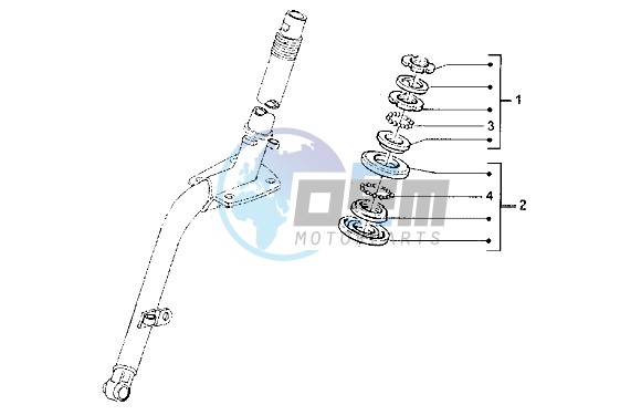 Steering bearing ball tracks