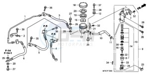 CB1000RA France - (F / CMF) drawing REAR BRAKE MASTER CYLINDER