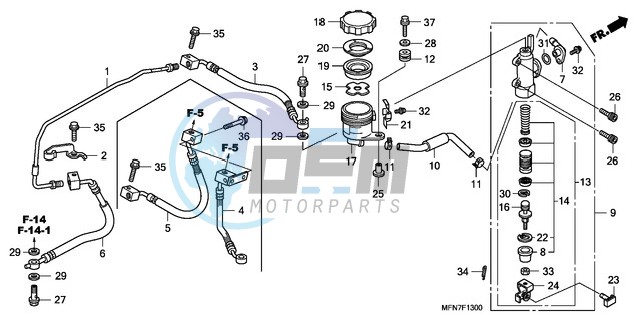 REAR BRAKE MASTER CYLINDER