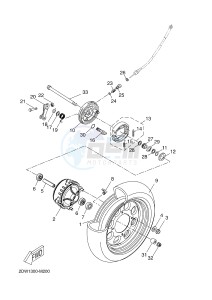 CW50 BOOSTER (2DW2 2DW2) drawing FRONT WHEEL