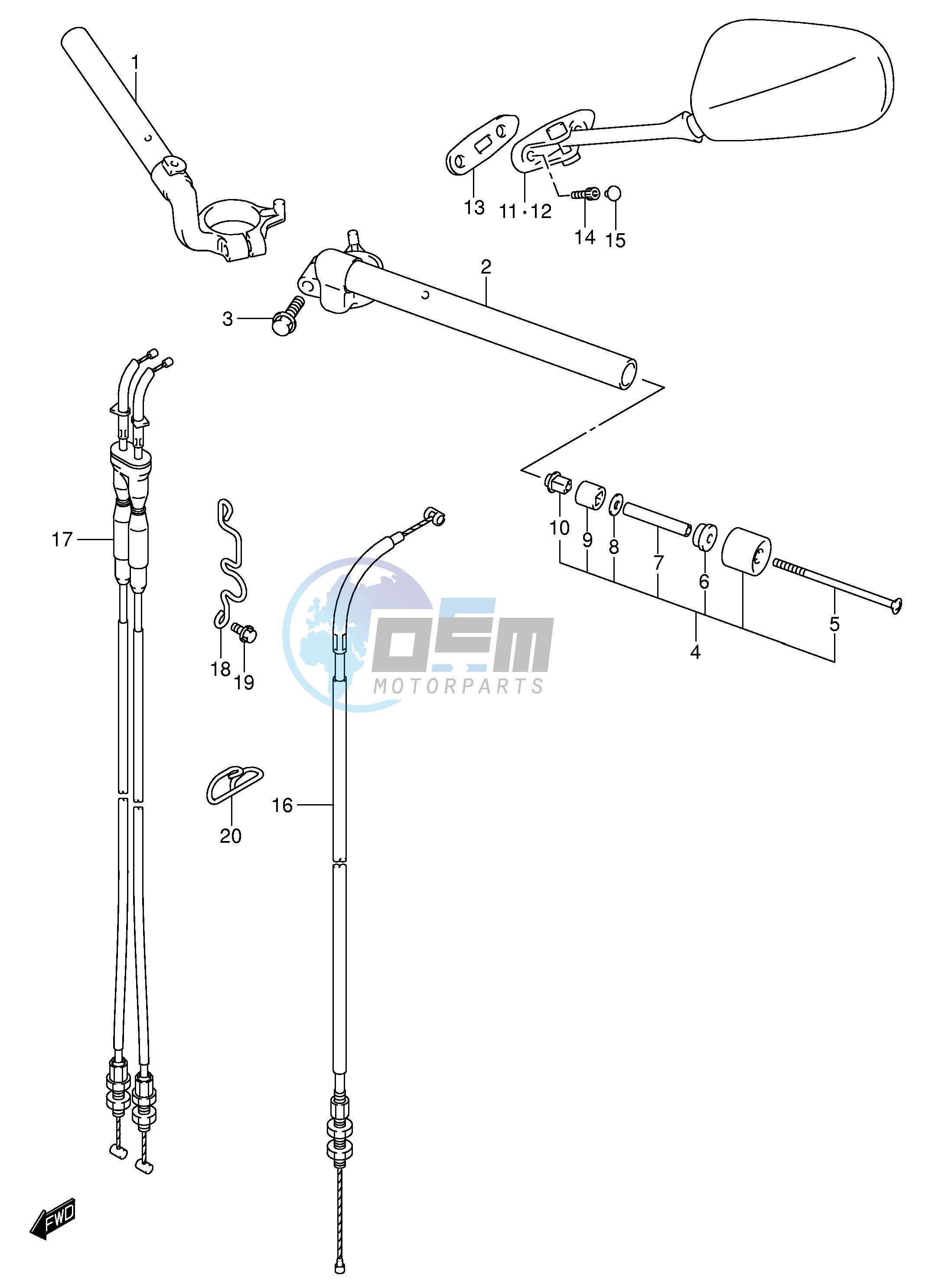 HANDLEBAR (WITH COWLING)