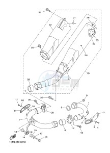 YZ250F (1SME 1SMJ 1SMK 1SML) drawing EXHAUST