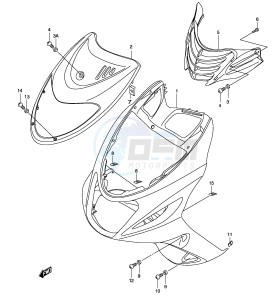 AY50 (P19) katana drawing FRONT LEG SHIELD (MODEL K4)