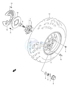 LT-F400 (P3-P28) drawing FRONT WHEEL