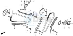 VT125C drawing CAM CHAIN/TENSIONER