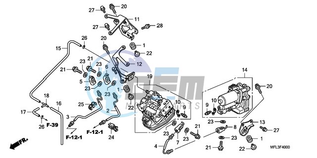 REAR POWER UNIT/REAR VALV E UNIT