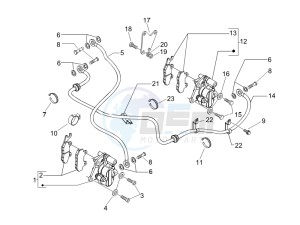 Beverly 250 (USA) USA drawing Brakes hose  - Calipers