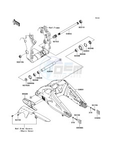 NINJA_ZX-10R ZX1000JEF FR XX (EU ME A(FRICA) drawing Swingarm