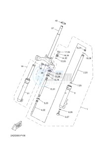 CS50 JOG R (2ADF 2ADF) drawing FRONT FORK 1