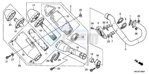 CRF450RC drawing EXHAUST MUFFLER