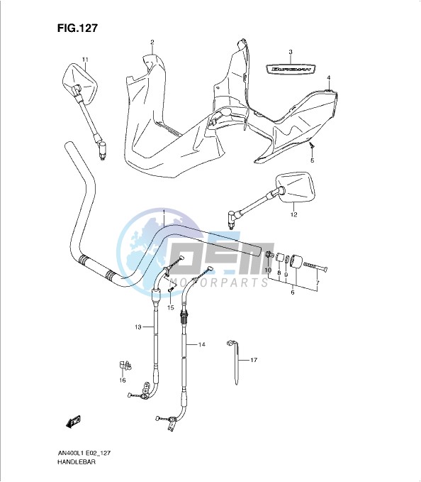 HANDLEBAR (AN400AL1 E24)