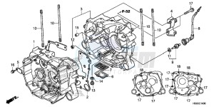 TRX250TEG TRX250T Europe Direct - (ED) drawing CRANKCASE