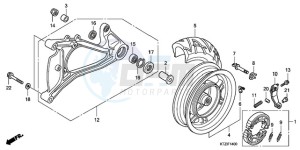 PES1509 Europe Direct - (ED) drawing REAR WHEEL/SWINGARM