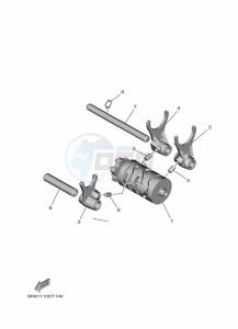 YZ65 (BR86) drawing SHIFT CAM & FORK