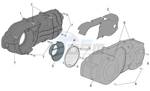 Scarabeo 500 drawing Engine plastic