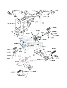 NINJA_250R EX250K9F GB XX (EU ME A(FRICA) drawing Footrests