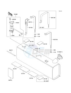 KAF620 G MULE 3000 (G1-G5) MULE 3000 drawing FUEL TANK